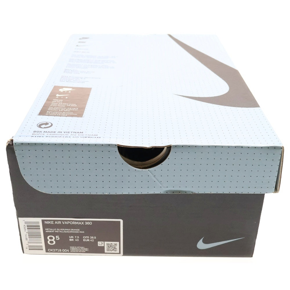 NIKE(ナイキ) AIR VAPORMAX 360 BLACK GREY エアヴェイパーマックス360 ローカットスニーカー ブラック US8.5/26.5cm CK2718-004