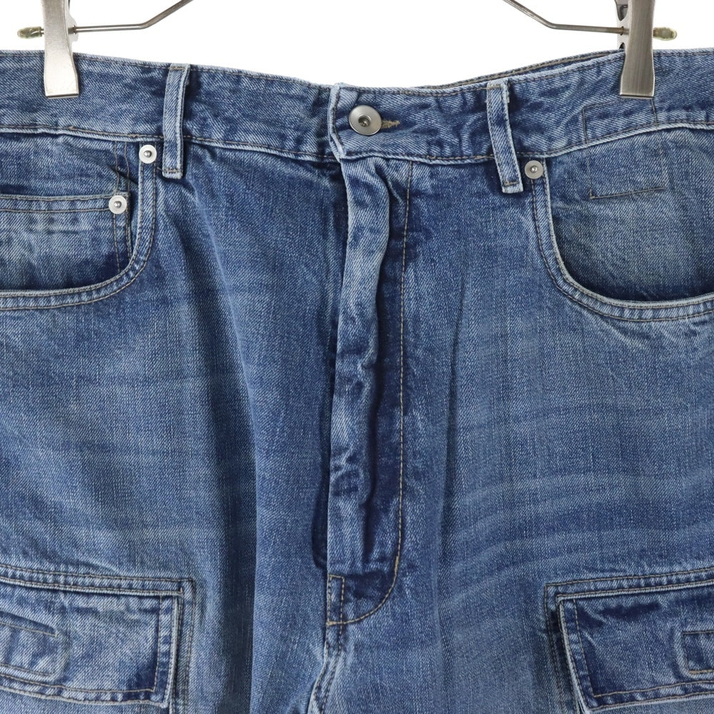 DRKSHDW(ダークシャドウ) 25SS DOUBLE CARGO JEANS ダブル カーゴ ワイドデニムパンツ ジーンズ インディゴ DU01E3361 DWB