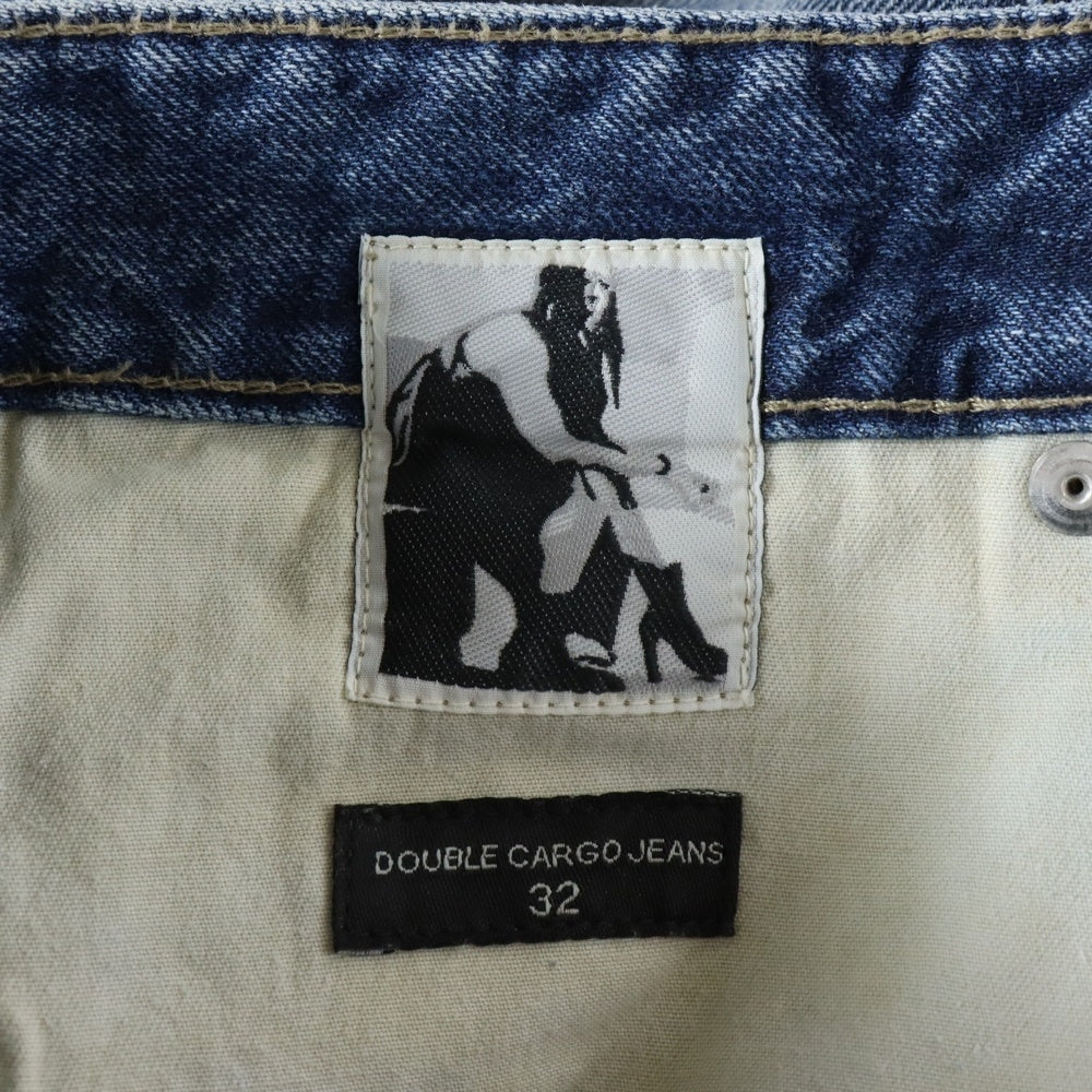 DRKSHDW(ダークシャドウ) 25SS DOUBLE CARGO JEANS ダブル カーゴ ワイドデニムパンツ ジーンズ インディゴ DU01E3361 DWB