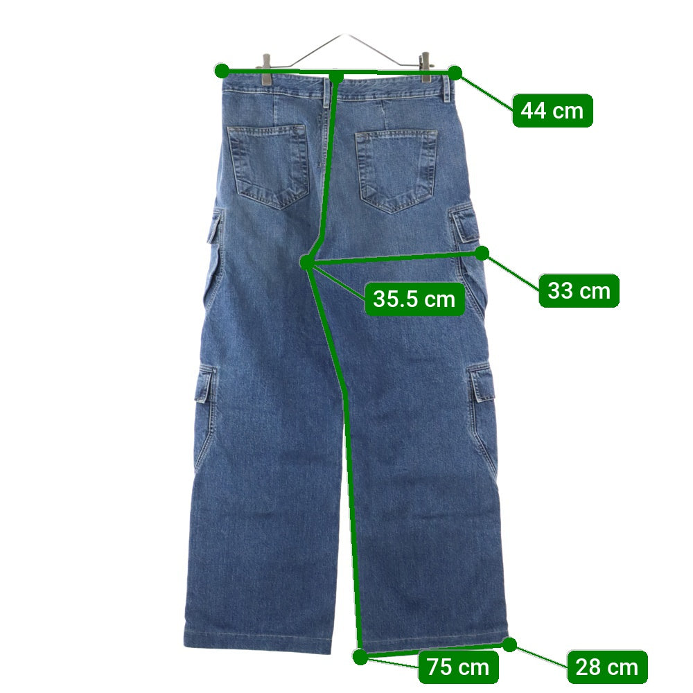 DRKSHDW(ダークシャドウ) 25SS DOUBLE CARGO JEANS ダブル カーゴ ワイドデニムパンツ ジーンズ インディゴ DU01E3361 DWB