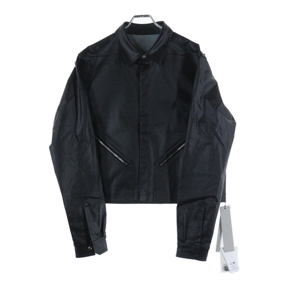 Rick Owens(リックオウエンス) 25SS TOURALICESHIRT ツアーアリス コーティングシャツジャケット ブラック RU01E5742-SCT