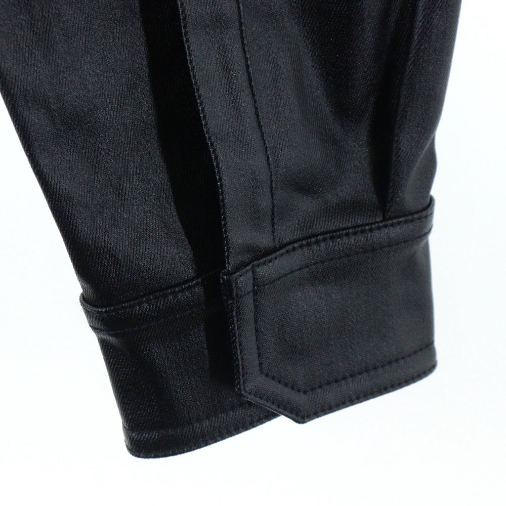 Rick Owens(リックオウエンス) 25SS TOURALICESHIRT ツアーアリス コーティングシャツジャケット ブラック RU01E5742-SCT
