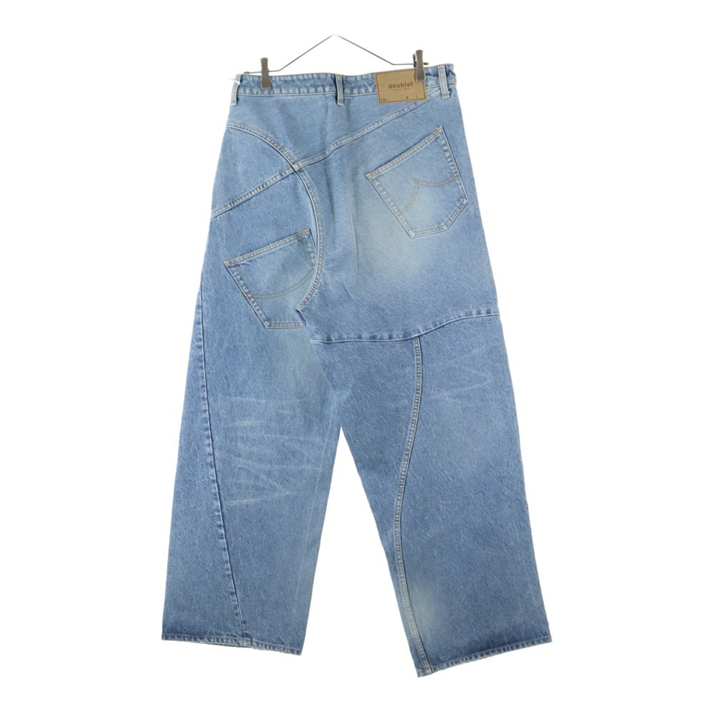 doublet(ダブレット) 25AW DISTORTED CUTTING DENIM PANTS ディストーティド カッティング ワイドデニムパンツ 25AW24PT323