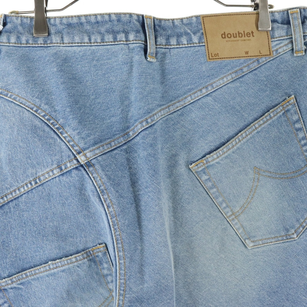 doublet(ダブレット) 25AW DISTORTED CUTTING DENIM PANTS ディストーティド カッティング ワイドデニムパンツ 25AW24PT323