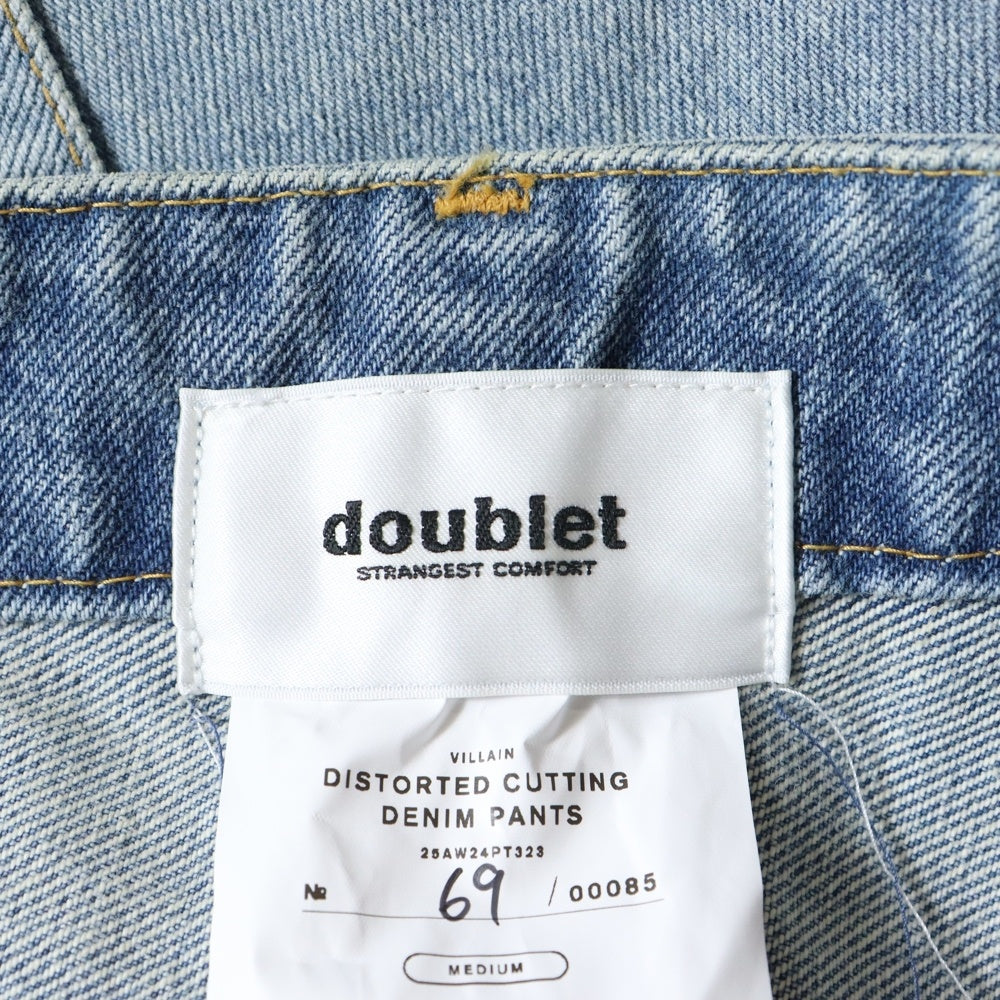doublet(ダブレット) 25AW DISTORTED CUTTING DENIM PANTS ディストーティド カッティング ワイドデニムパンツ 25AW24PT323