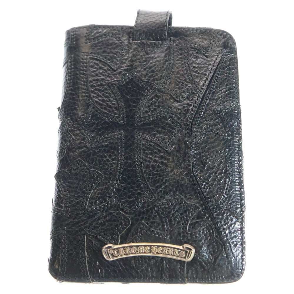 CHROME HEARTS(クロムハーツ) THE WAY I WALK セメタリーレザー パッチ パスケース ブラック