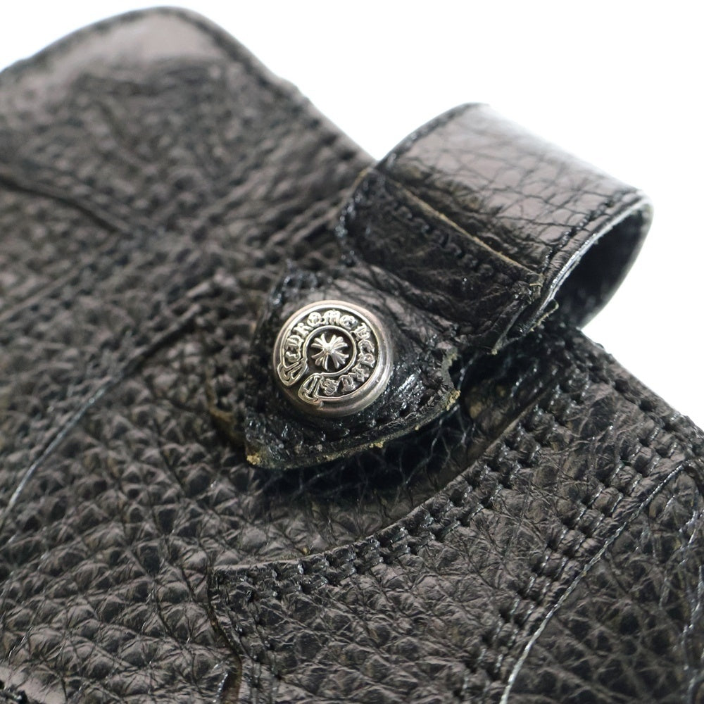 CHROME HEARTS(クロムハーツ) THE WAY I WALK セメタリーレザー パッチ パスケース ブラック