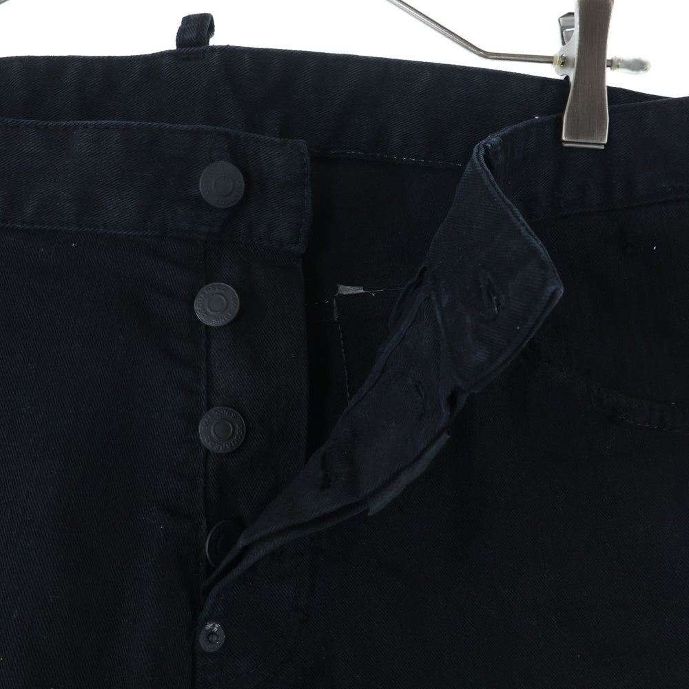 DSQUARED2(ディースクエアード) 18AW ダメージ加工 ボタンフライ スキニーデニムパンツ ブラック S71LB0525