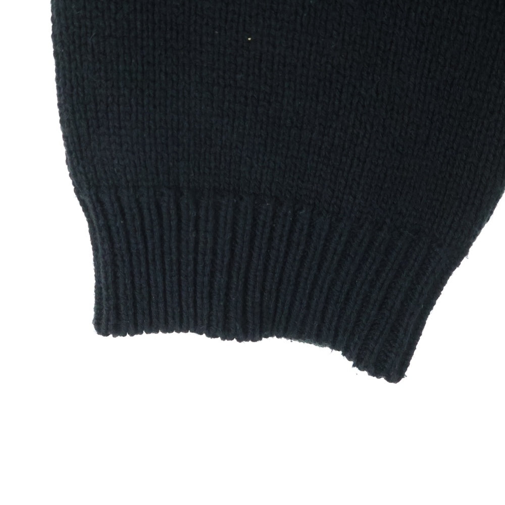 WIND AND SEA(ウィンダンシー) LIGHT KNIT CARDIGAN SEAロゴ ミドルゲージ ライト ニット カーディガン ブラック WDS-KN-04