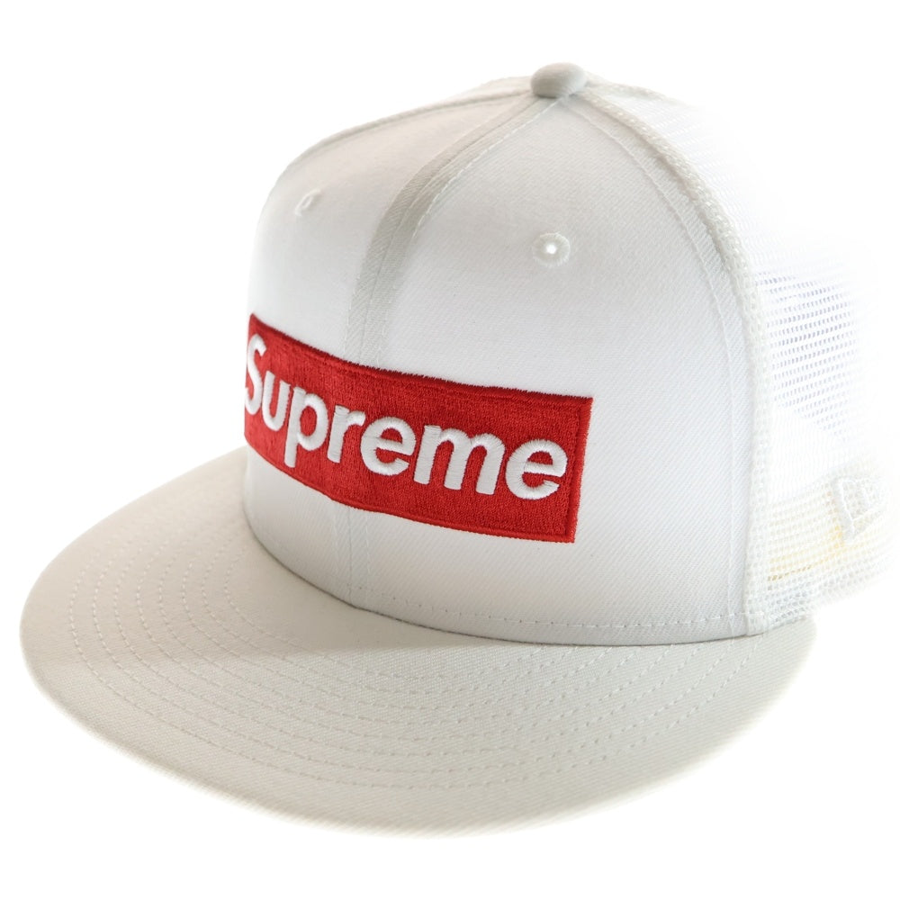 SUPREME(シュプリーム) 24SS ×NEW ERA Box Logo Mesh Back ニューエラ ボックスロゴ メッシュキャップ 帽子 ホワイト