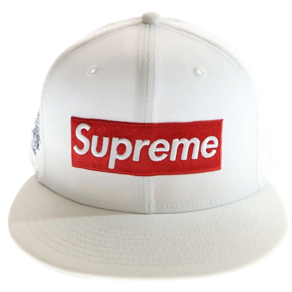 SUPREME(シュプリーム) 24SS ×NEW ERA Box Logo Mesh Back ニューエラ ボックスロゴ メッシュキャップ 帽子 ホワイト