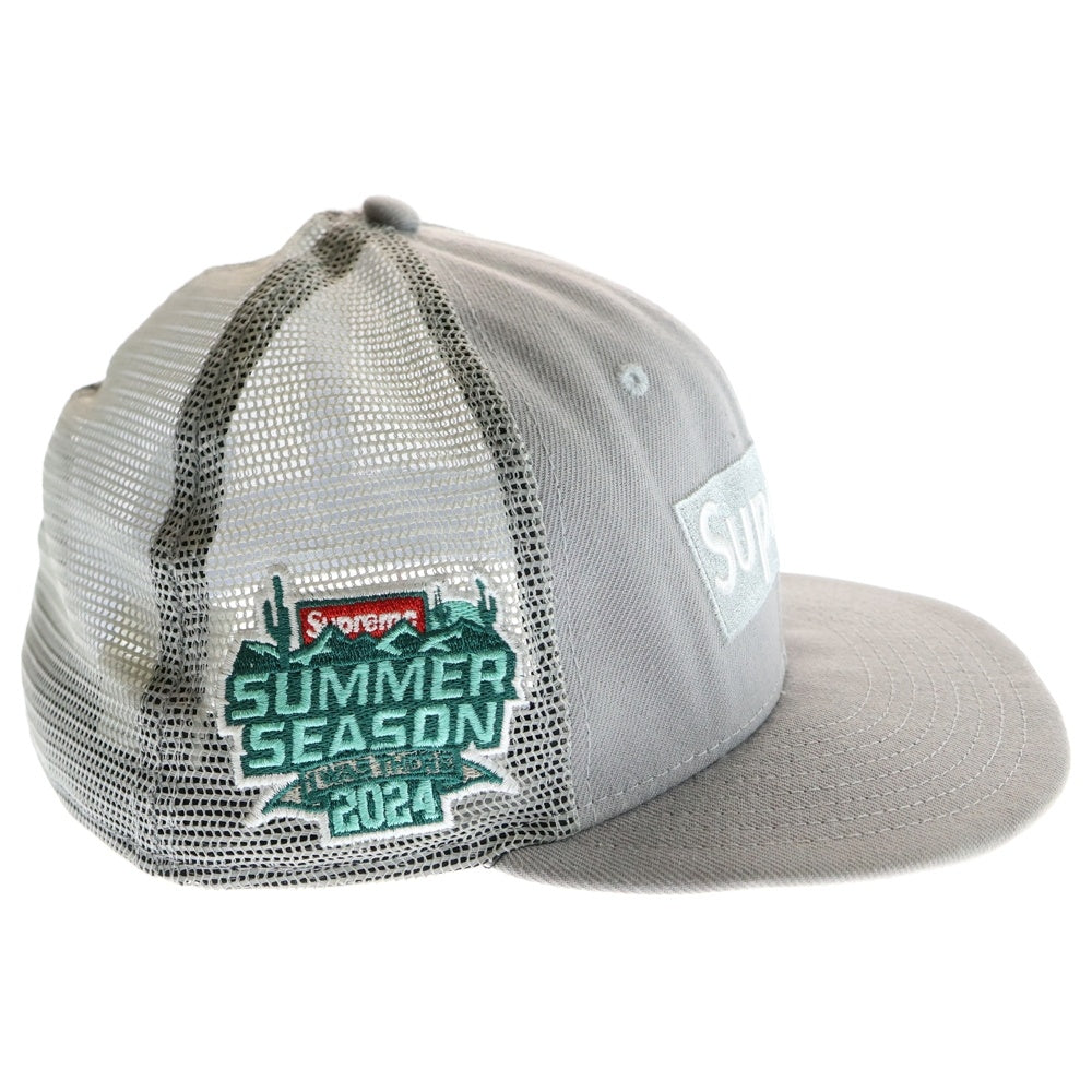 SUPREME(シュプリーム) 24SS ×NEW ERA Box Logo Mesh Cap ニューエラ ボックス ロゴ メッシュ キャップ 帽子 グレー