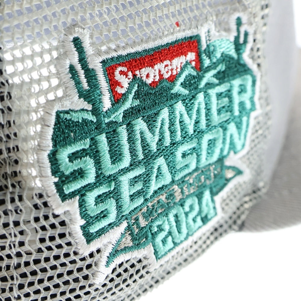 SUPREME(シュプリーム) 24SS ×NEW ERA Box Logo Mesh Cap ニューエラ ボックス ロゴ メッシュ キャップ 帽子 グレー
