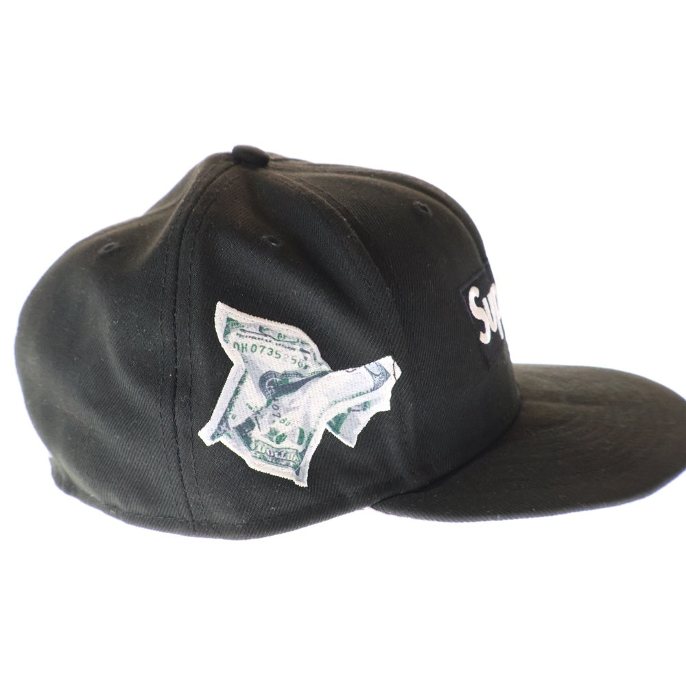 SUPREME(シュプリーム) 22AW ×NEW ERA Money Box Logo Cap マネー ボックスロゴ 6パネル ベースボールキャップ 帽子 ブラック