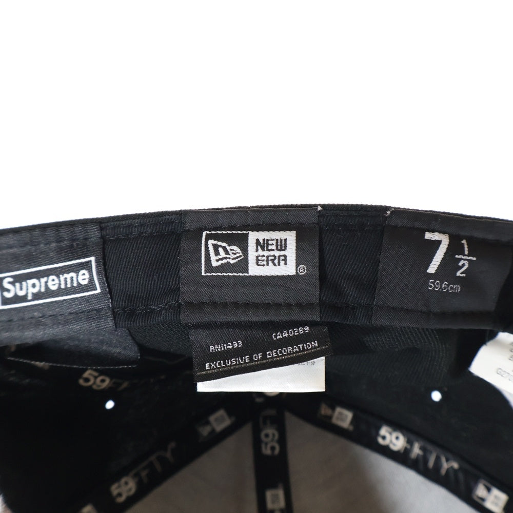 SUPREME(シュプリーム) 22AW ×NEW ERA Money Box Logo Cap マネー ボックスロゴ 6パネル ベースボールキャップ 帽子 ブラック