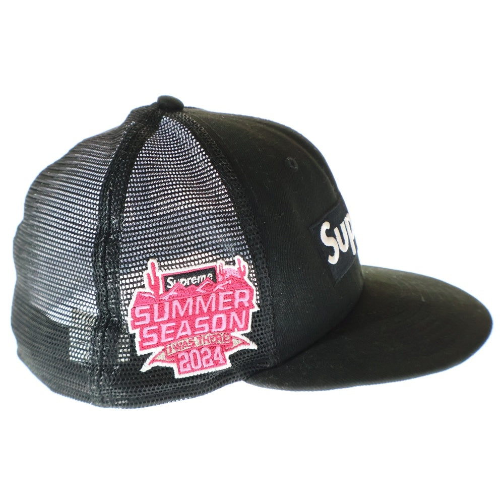 SUPREME(シュプリーム) 24SS ×NEW ERA Box Logo Mesh Cap ニューエラ ボックスロゴ メッシュキャップ 帽子 ブラック
