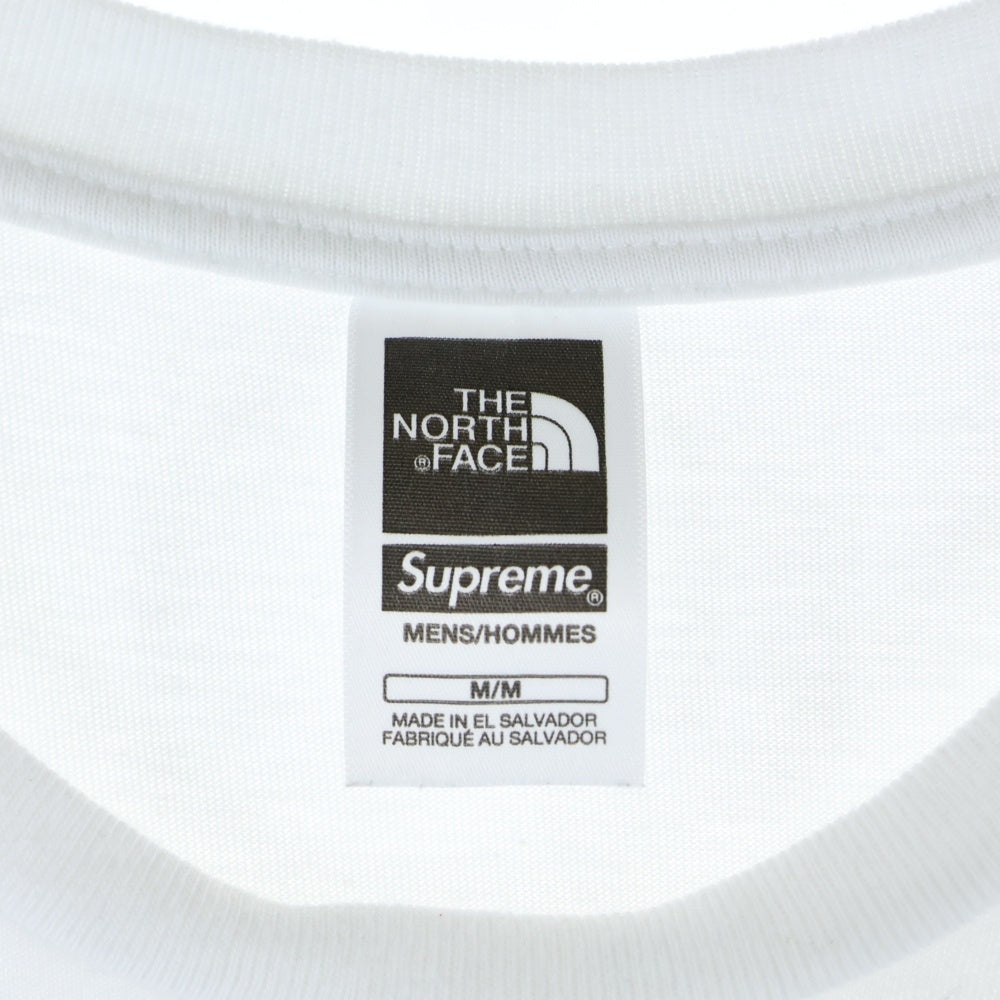 SUPREME(シュプリーム) 24SS ×THE NORTH FACE S/S Top Tee ザノースフェイス ショートスリーブ トップ クルーネック半袖Tシャツ カットソー ホワイト NT02412I