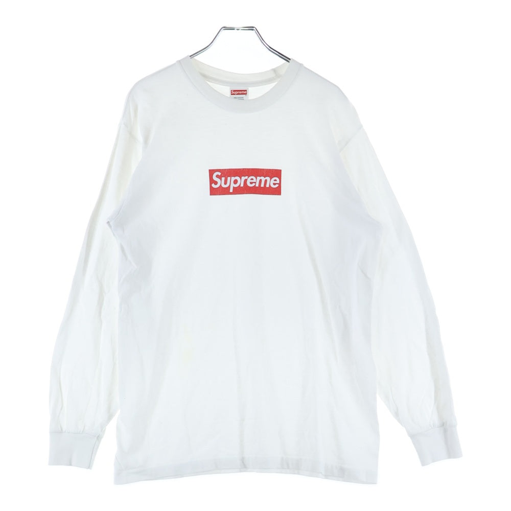 SUPREME(シュプリーム) Box Logo L/S Tee ボックス ロゴ ロングスリーブ クルーネック長袖Tシャツ カットソー ホワイト