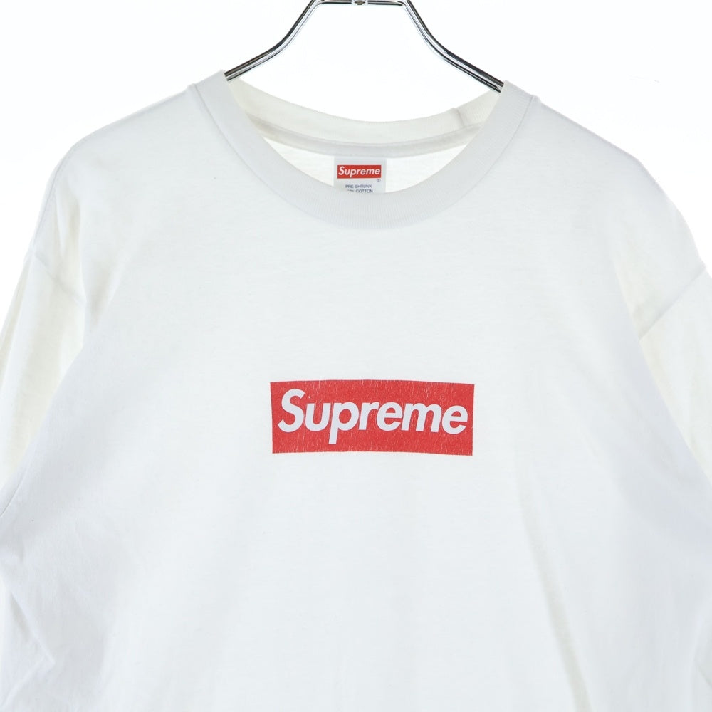 SUPREME(シュプリーム) Box Logo L/S Tee ボックス ロゴ ロングスリーブ クルーネック長袖Tシャツ カットソー ホワイト