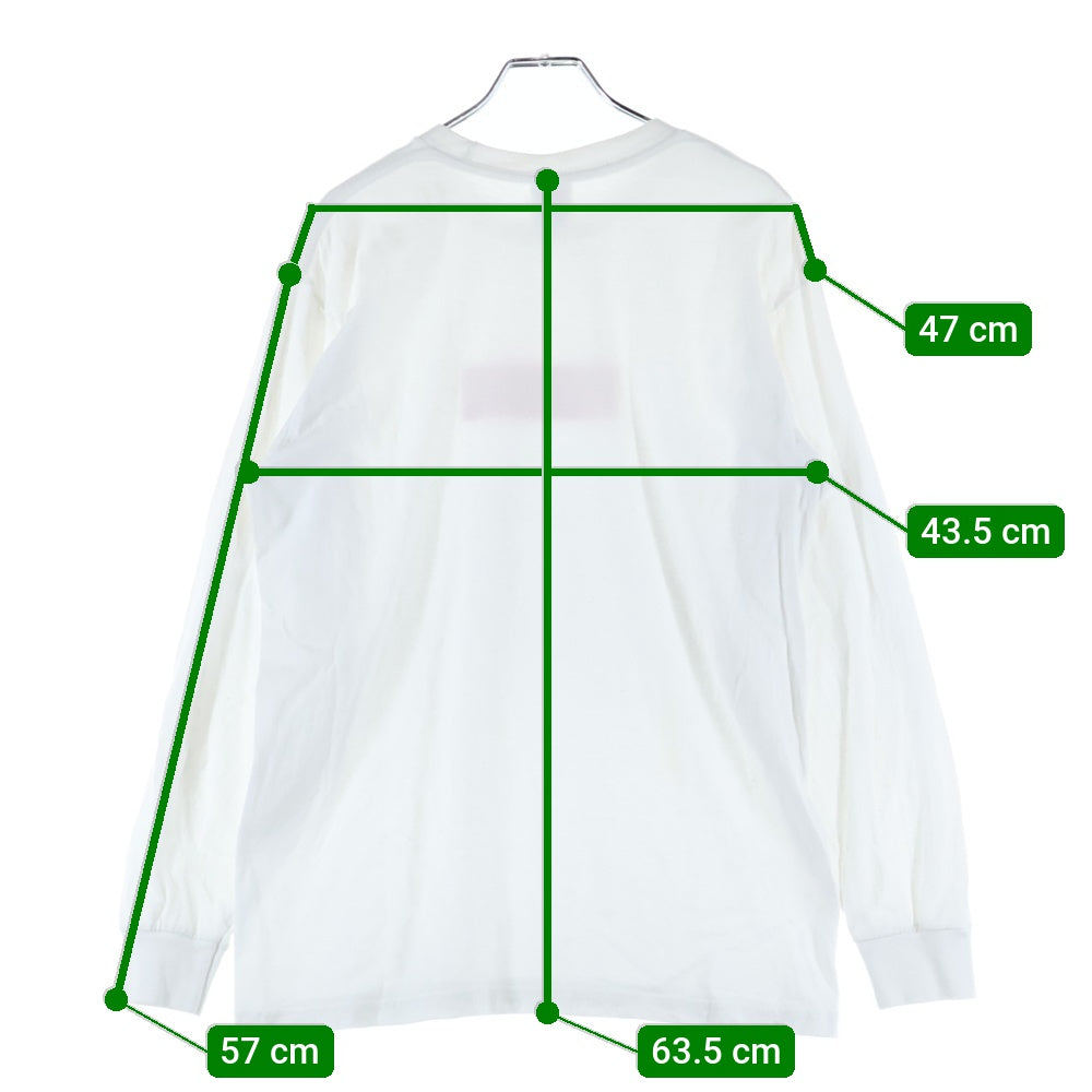 SUPREME(シュプリーム) Box Logo L/S Tee ボックス ロゴ ロングスリーブ クルーネック長袖Tシャツ カットソー ホワイト