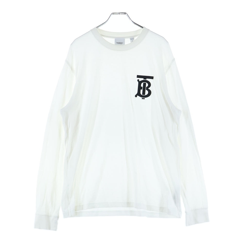 BURBERRY(バーバリー) TBロゴ クルーネック長袖Tシャツ カットソー ホワイト 8024600