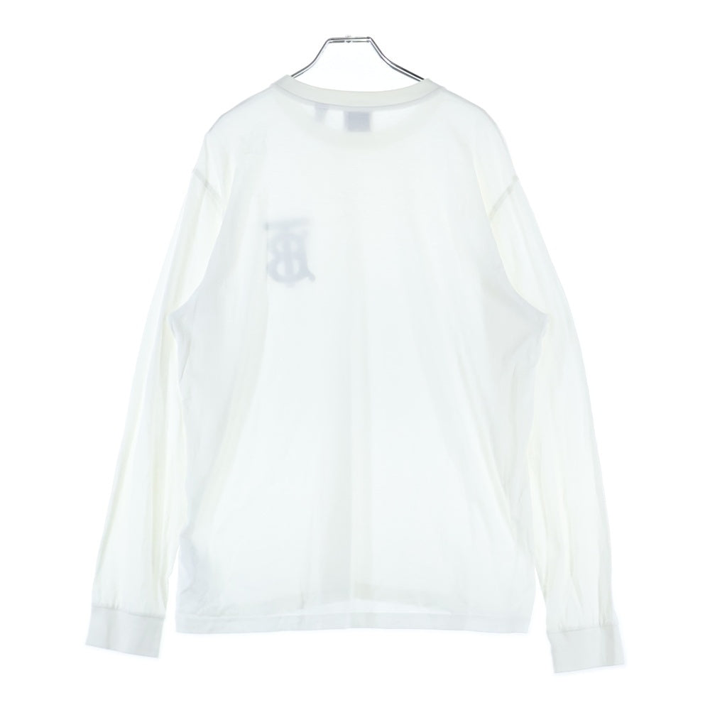 BURBERRY(バーバリー) TBロゴ クルーネック長袖Tシャツ カットソー ホワイト 8024600