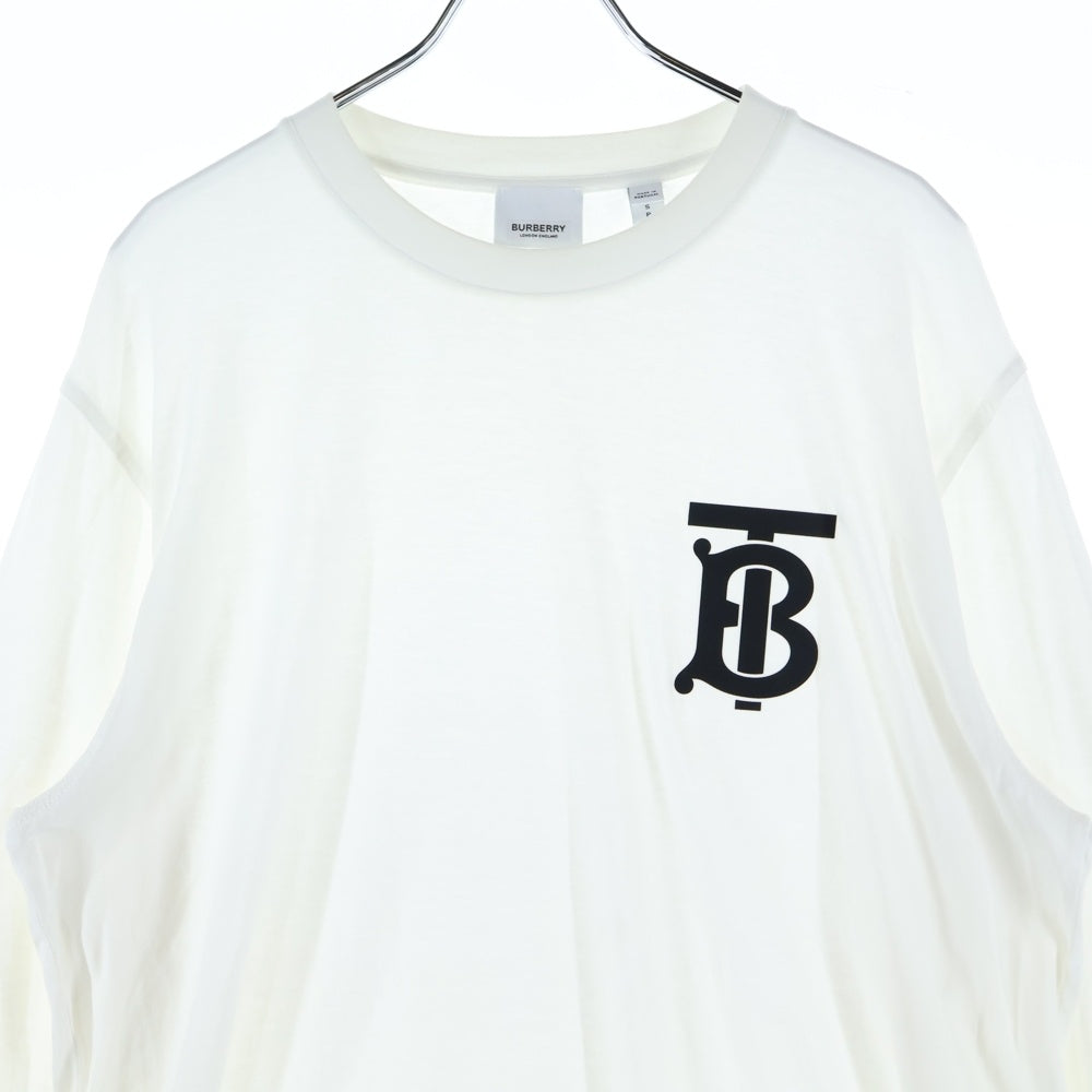 BURBERRY(バーバリー) TBロゴ クルーネック長袖Tシャツ カットソー ホワイト 8024600