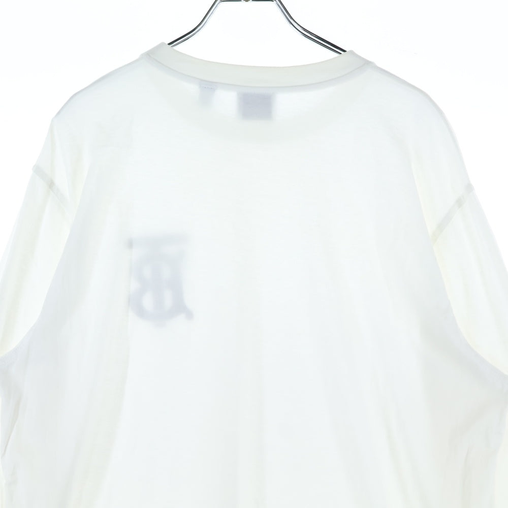BURBERRY(バーバリー) TBロゴ クルーネック長袖Tシャツ カットソー ホワイト 8024600