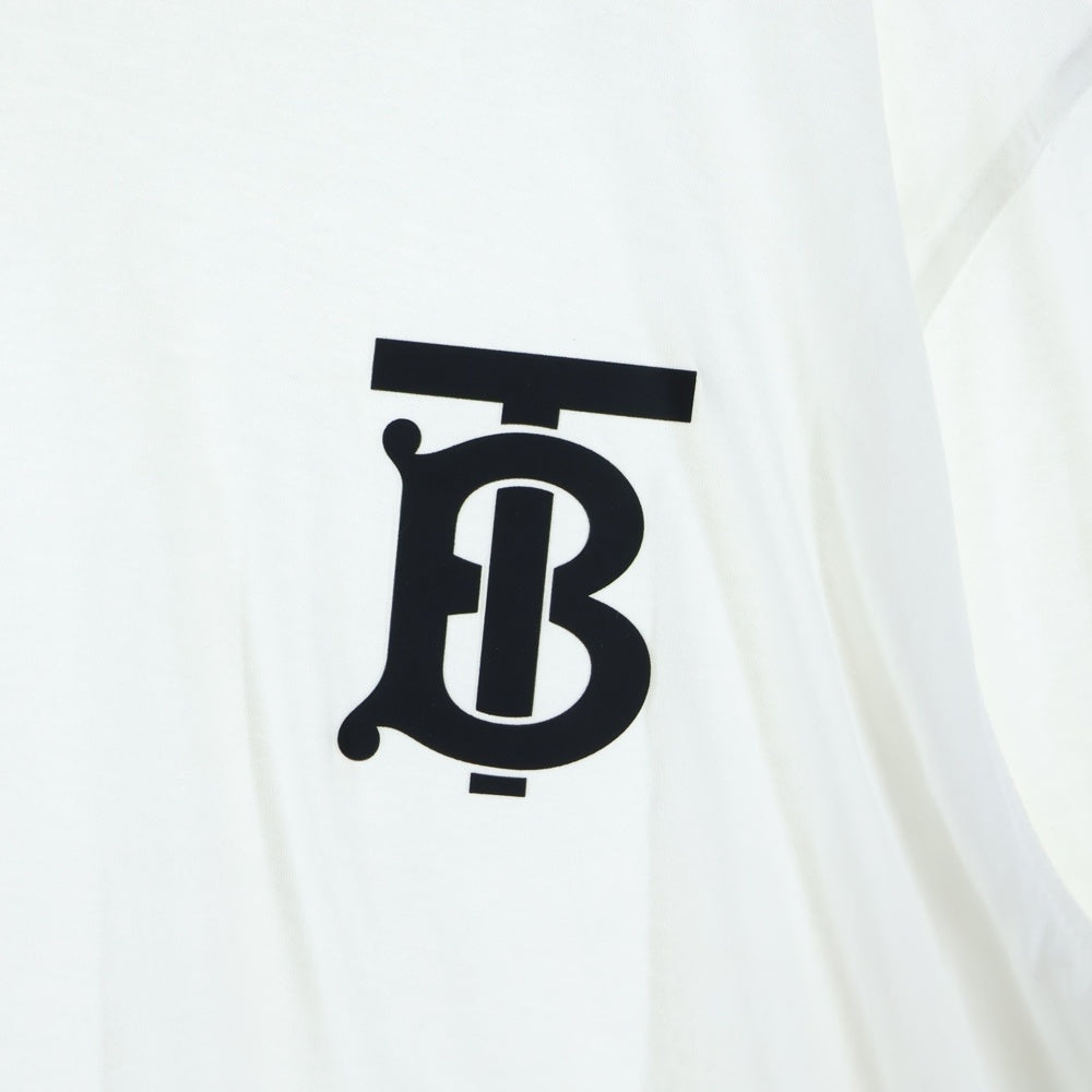 BURBERRY(バーバリー) TBロゴ クルーネック長袖Tシャツ カットソー ホワイト 8024600