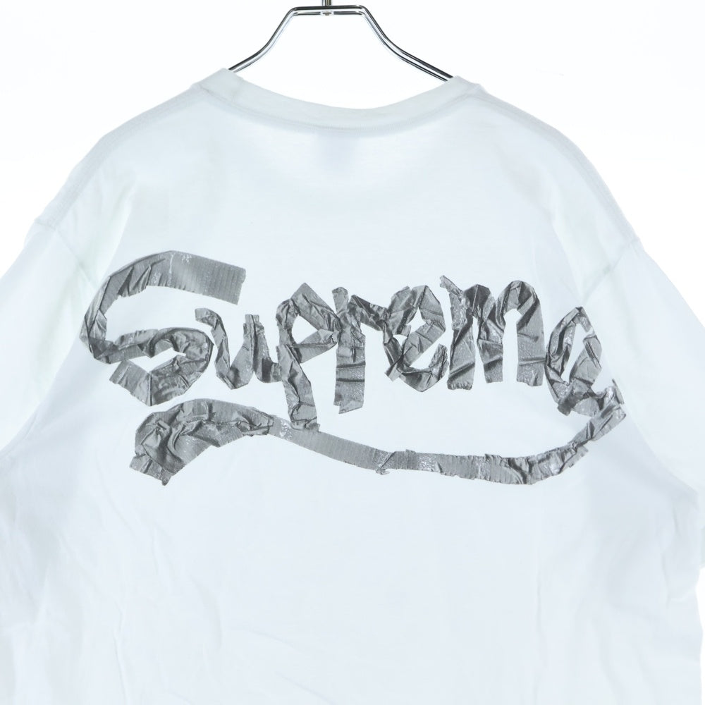 SUPREME(シュプリーム) 25SS Tape Tee テープロゴ クルーネック半袖Tシャツ カットソー ホワイト