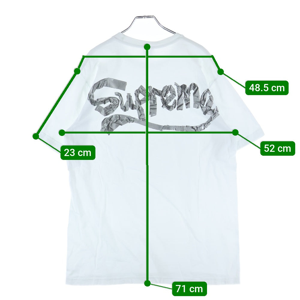 SUPREME(シュプリーム) 25SS Tape Tee テープロゴ クルーネック半袖Tシャツ カットソー ホワイト