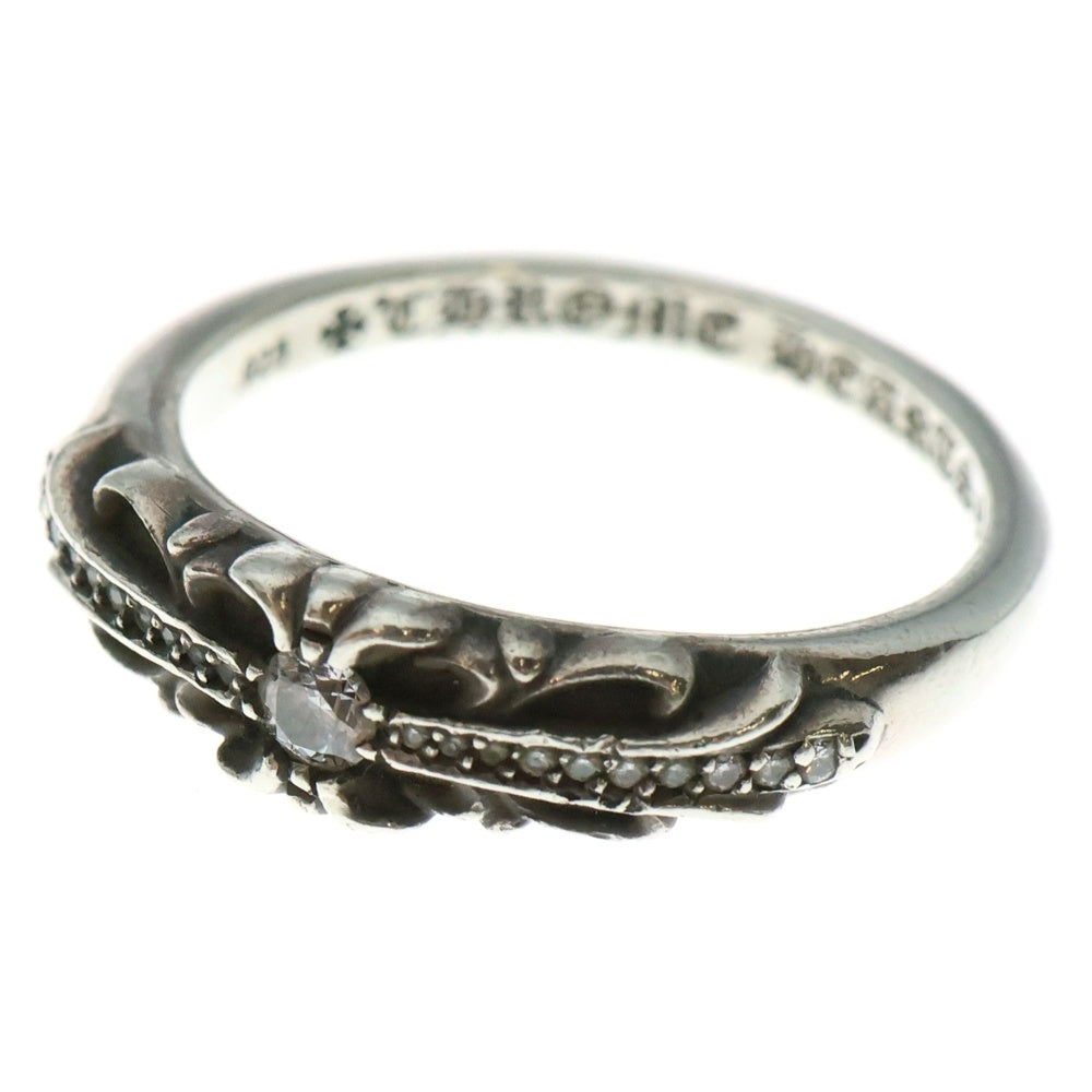 CHROME HEARTS(クロムハーツ) BABYCLSC P/DIA ベイビークラシック フローラルクロスリング PAVEダイヤ シルバー