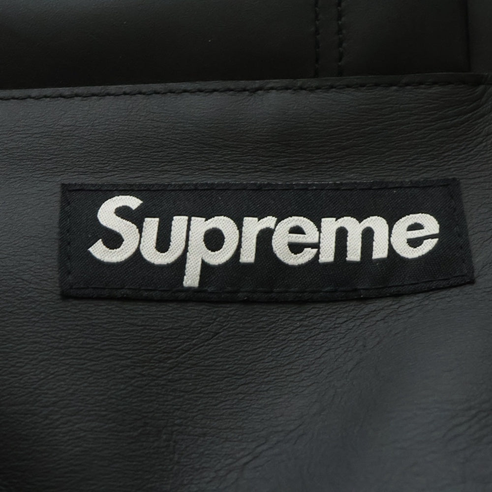 SUPREME(シュプリーム) 23AW Leather Backpack レザー バックパック リュックサック ブラック