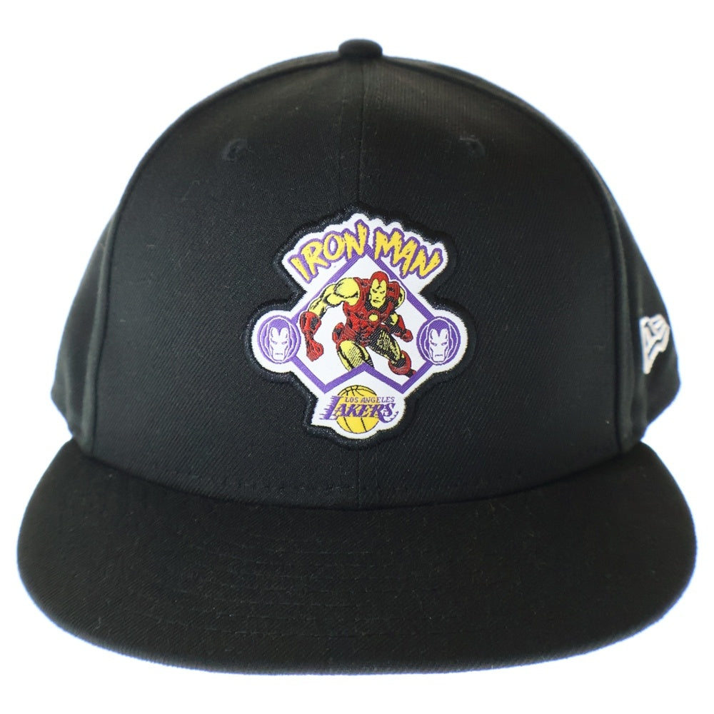 NEW ERA(ニューエラ) 59FIFTY NBA ロサンゼルスレイカーズ ムービーキャラクター刺繍 6パネル ベースボールキャップ 帽子 ブラック