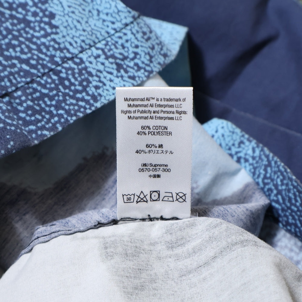 SUPREME(シュプリーム) 21SS Muhammad Ali Zip Up S/S Shirt モハメドアリ ジップアップ 半袖シャツ ブルー/グレー