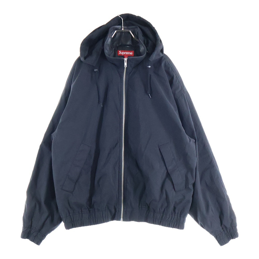SUPREME(シュプリーム) 25SS Leather Collar Utility Jacket レザーカラー ユーティリティージャケット ブルゾン ブラック