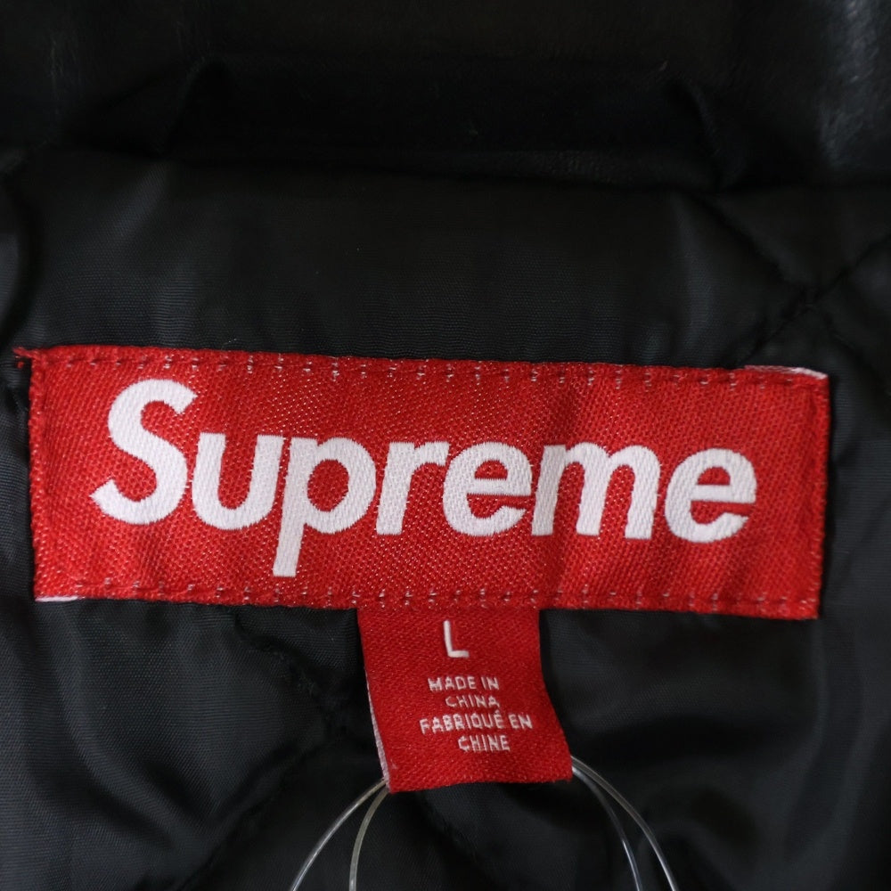 SUPREME(シュプリーム) 25SS Leather Collar Utility Jacket レザーカラー ユーティリティージャケット ブルゾン ブラック