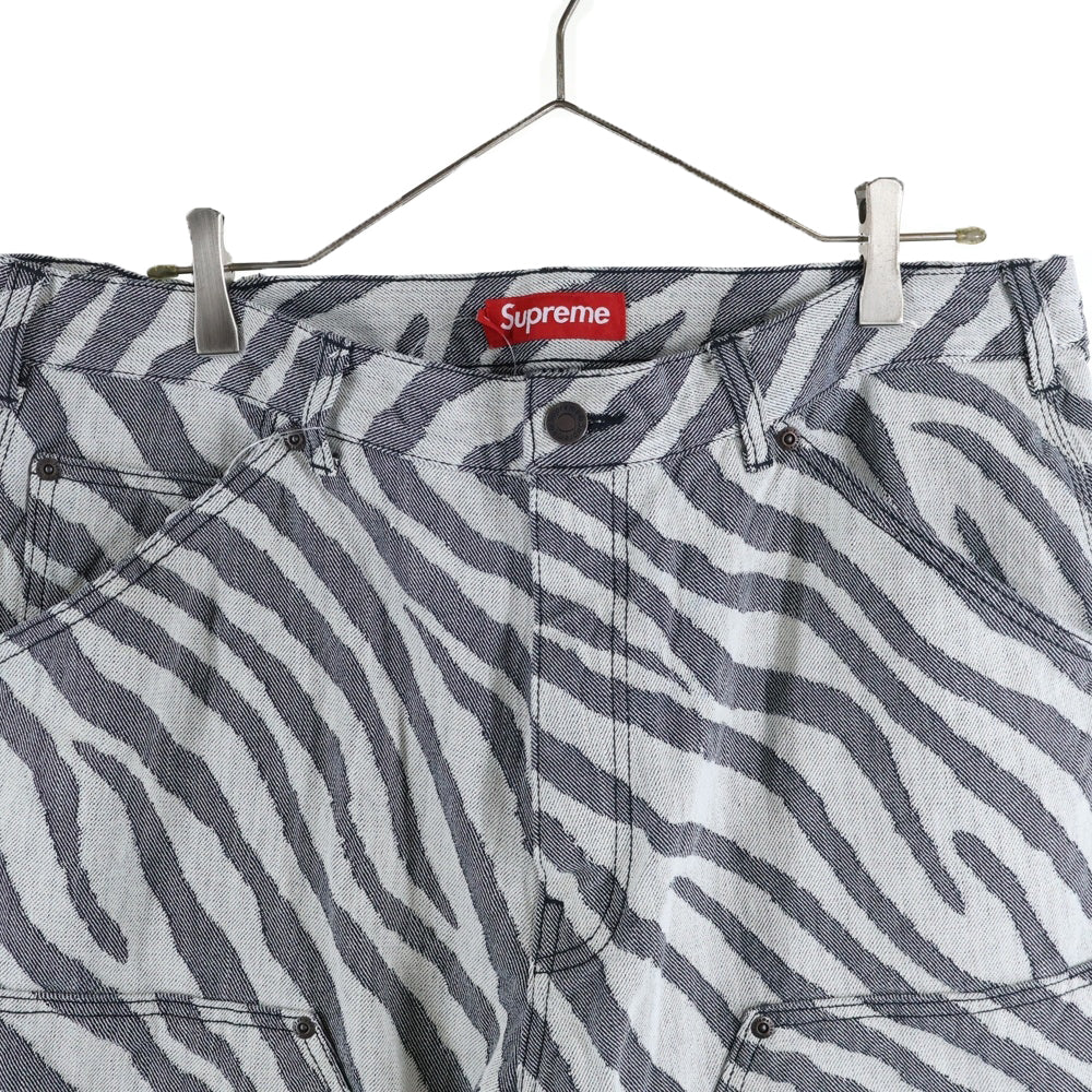 SUPREME(シュプリーム) 24SS Double Knee Painter Pant Zebra ゼブラ ダブルニー ペインターパンツ ホワイト/ブラック