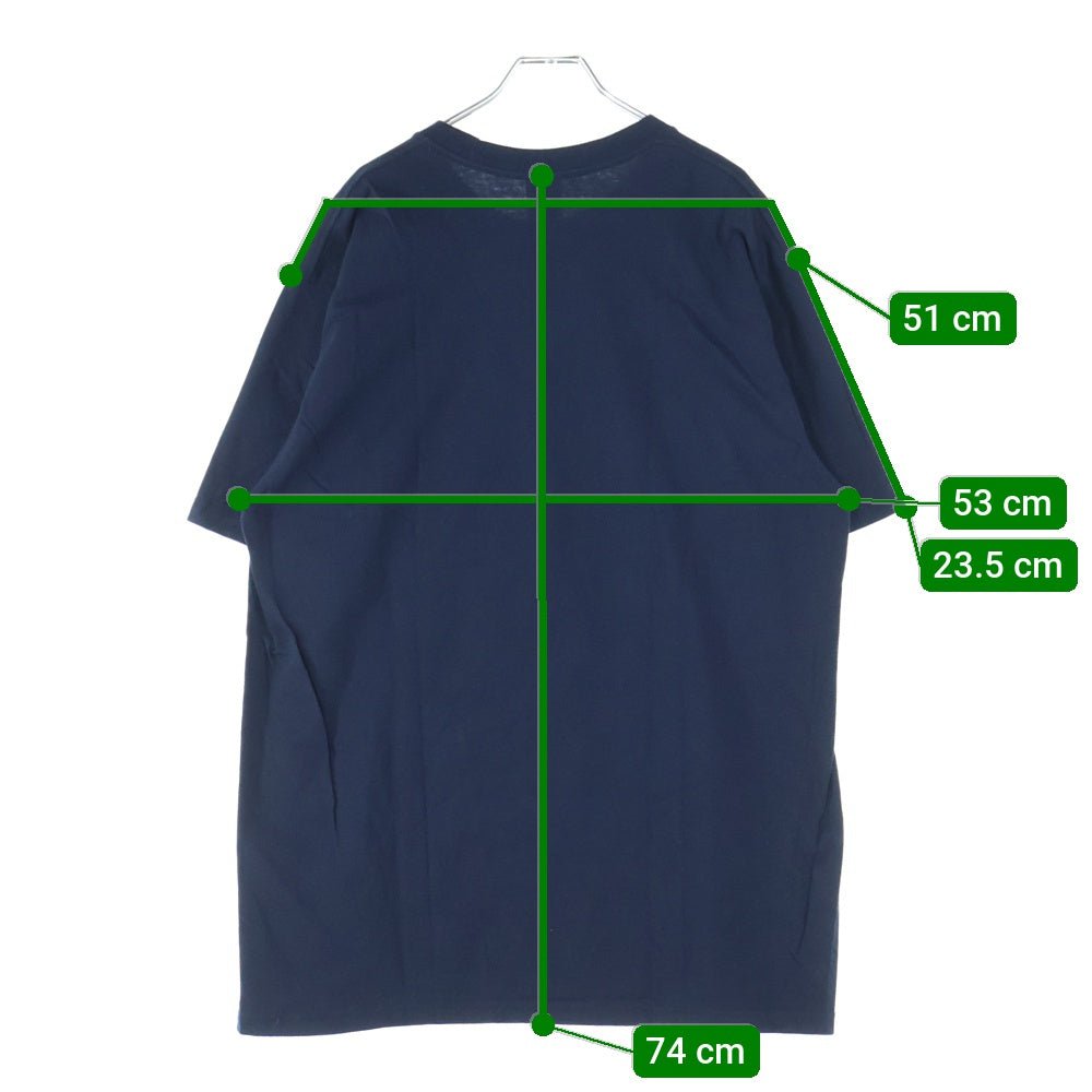 SUPREME(シュプリーム) 21SS Milano Tee ミラノ ロゴプリント クルーネック 半袖Tシャツ カットソー ネイビー