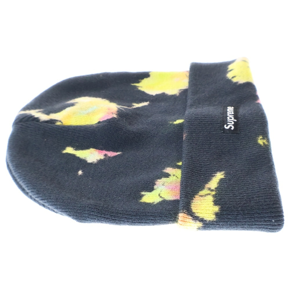 SUPREME(シュプリーム) 20SS Splatter Dyed Beanie スプラッターダイ ビーニー ニットキャップ 帽子 ブラック/マルチカラー