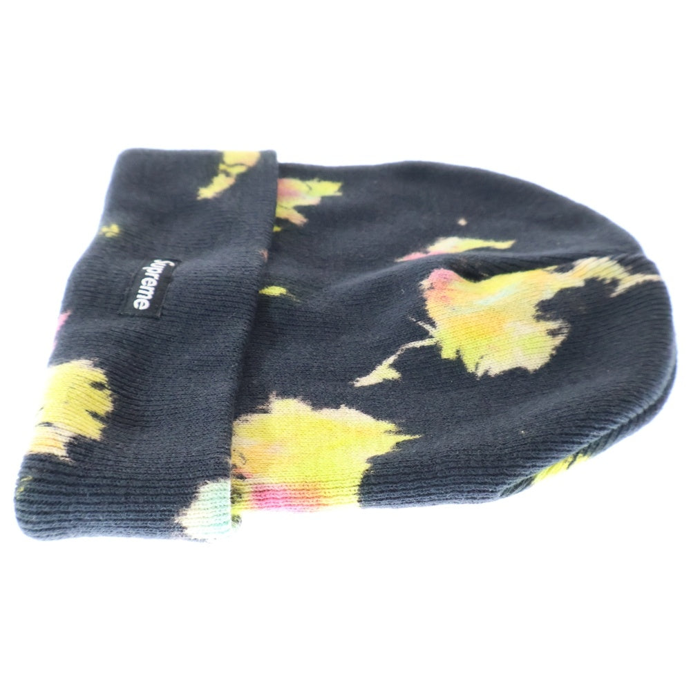 SUPREME(シュプリーム) 20SS Splatter Dyed Beanie スプラッターダイ ビーニー ニットキャップ 帽子 ブラック/マルチカラー