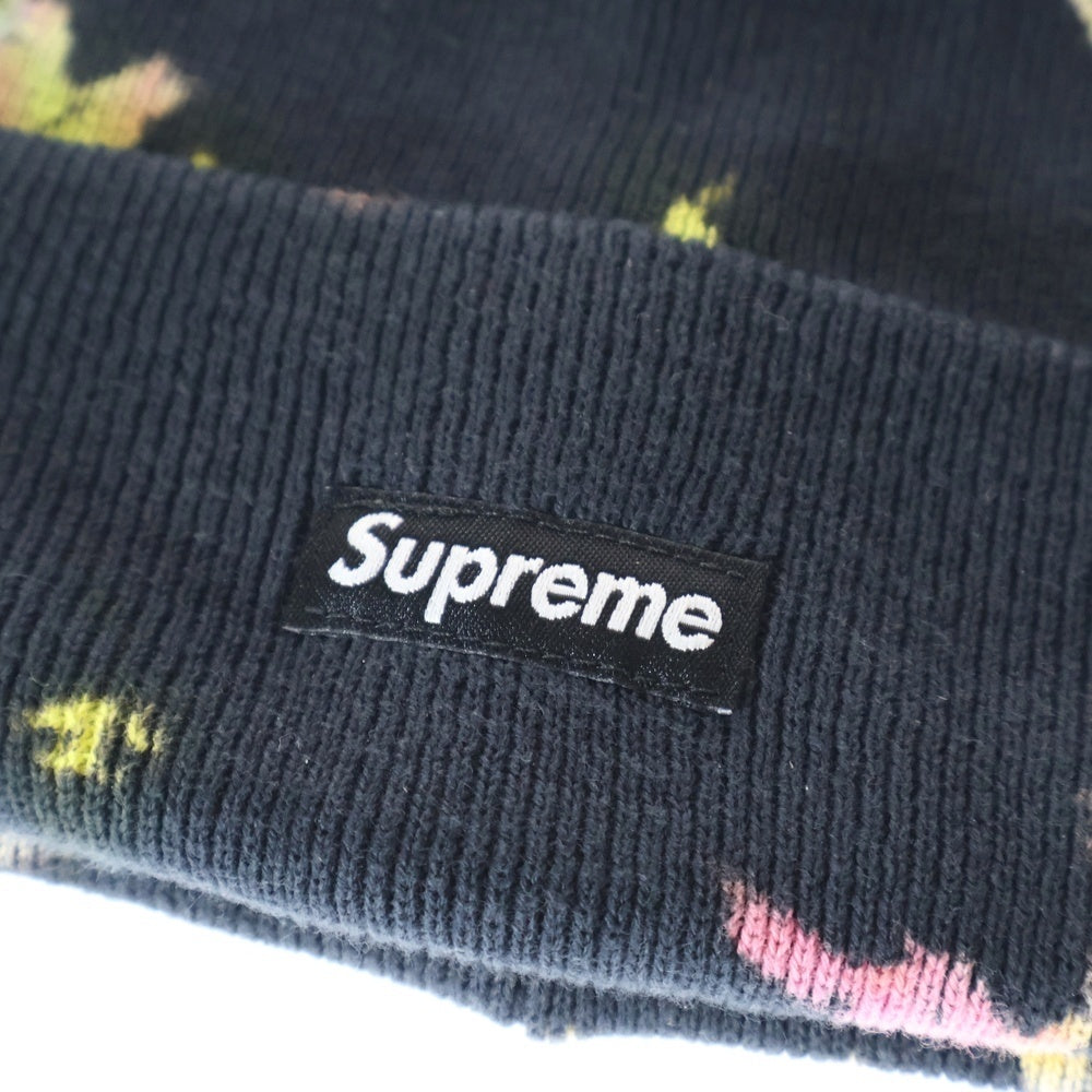 SUPREME(シュプリーム) 20SS Splatter Dyed Beanie スプラッターダイ ビーニー ニットキャップ 帽子 ブラック/マルチカラー
