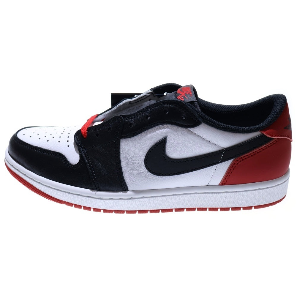 NIKE(ナイキ) AIR JORDAN 1 RETRO LOW OG BLACK TOE エアジョーダン1 レトロ ブラックトゥ ローカットスニーカー ホワイト/ブラック/レッド US10.5/28.5cm CZ0790-106