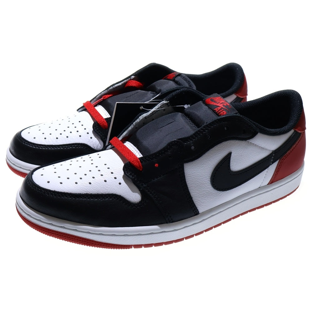 NIKE(ナイキ) AIR JORDAN 1 RETRO LOW OG BLACK TOE エアジョーダン1 レトロ ブラックトゥ ローカットスニーカー ホワイト/ブラック/レッド US10.5/28.5cm CZ0790-106