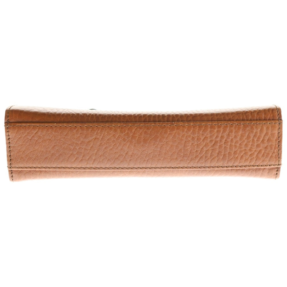 BURBERRYS(バーバリーズ) ロゴ レザー クラッチバッグ ブラウン