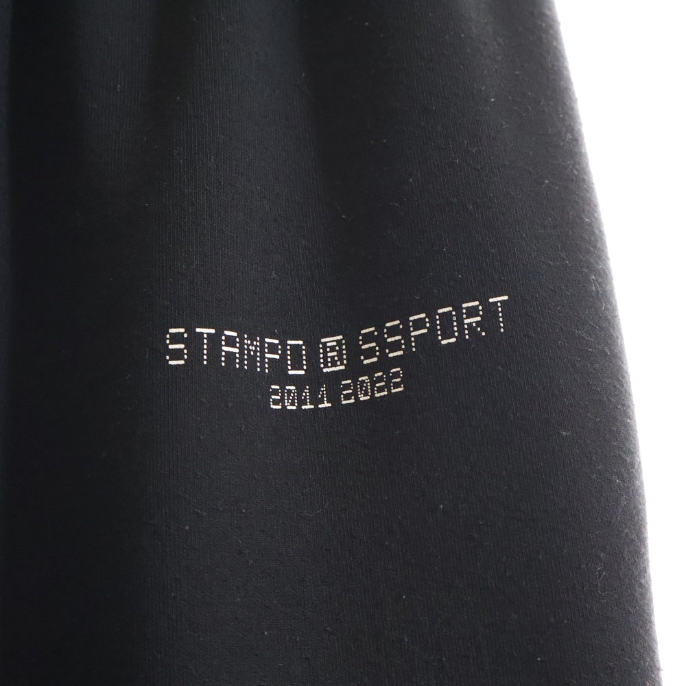 STAMPD(スタンプド) ロゴ プリント スウェット パンツ ブラック