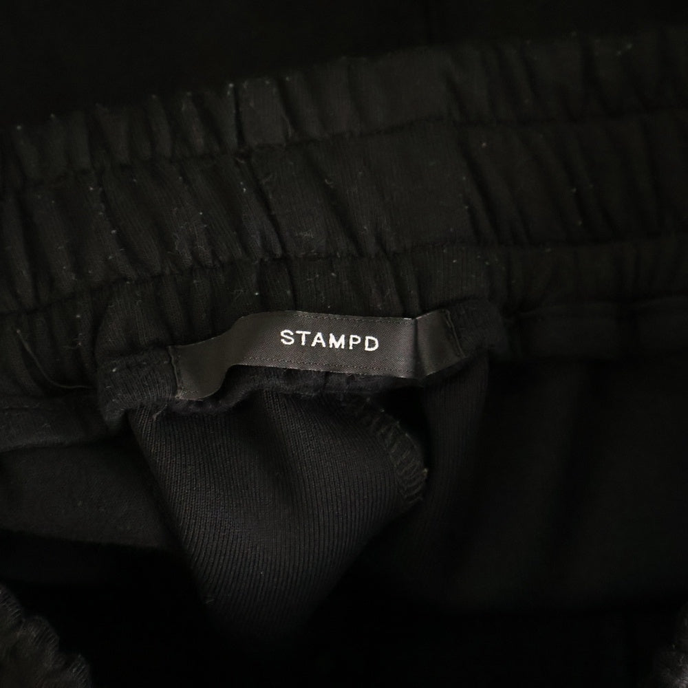 STAMPD(スタンプド) ロゴ プリント スウェット パンツ ブラック
