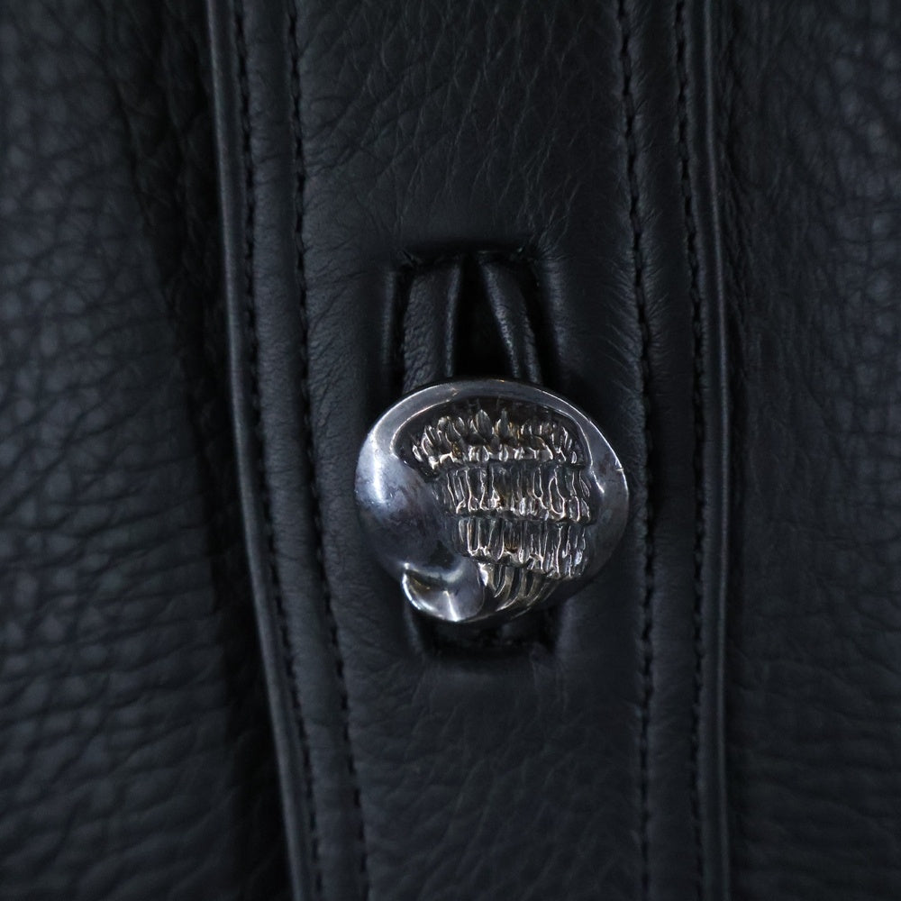 CHROME HEARTS(クロムハーツ) HUNTING JACKET クロウボタン ハンティング レザージャケット ブラック