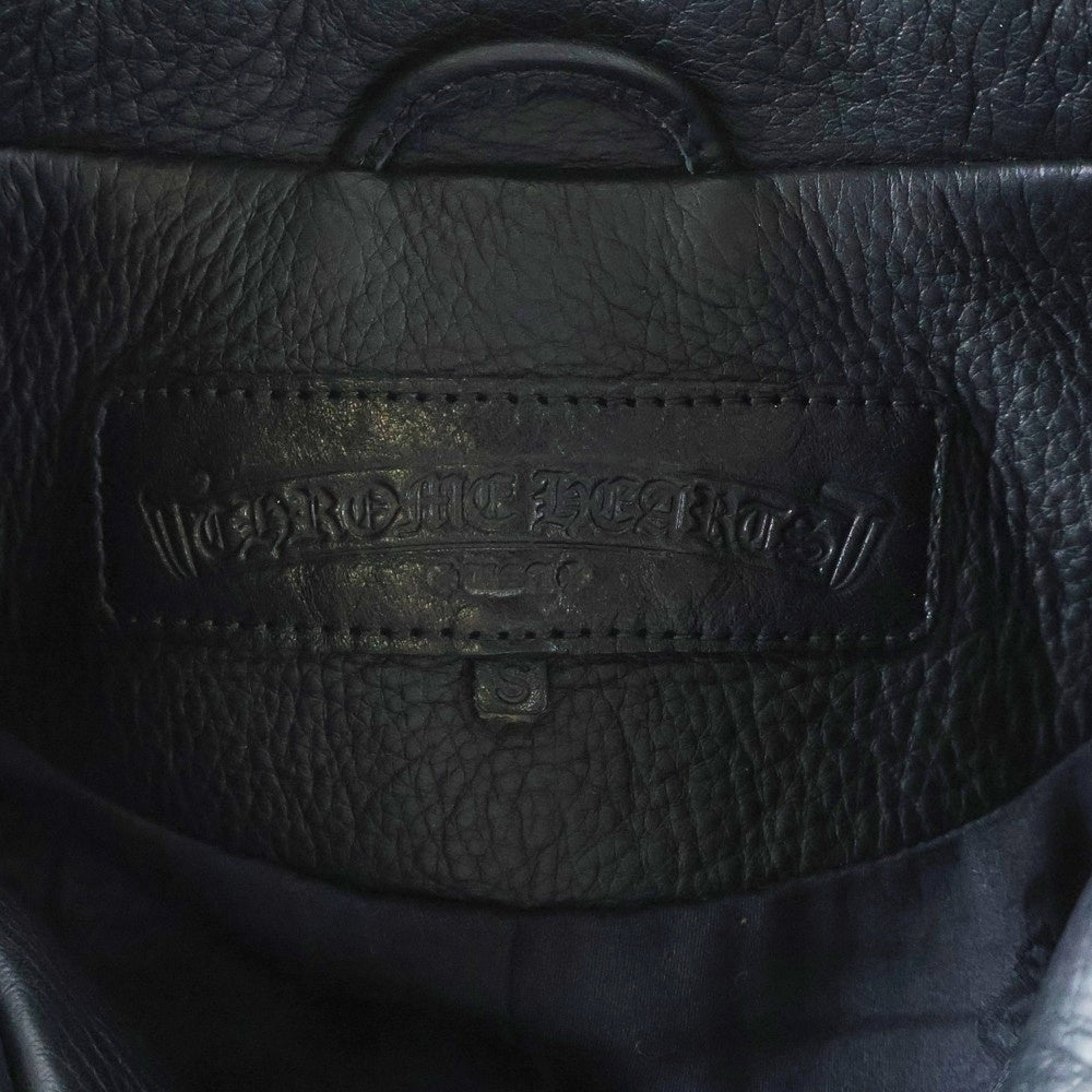 CHROME HEARTS(クロムハーツ) HUNTING JACKET クロウボタン ハンティング レザージャケット ブラック