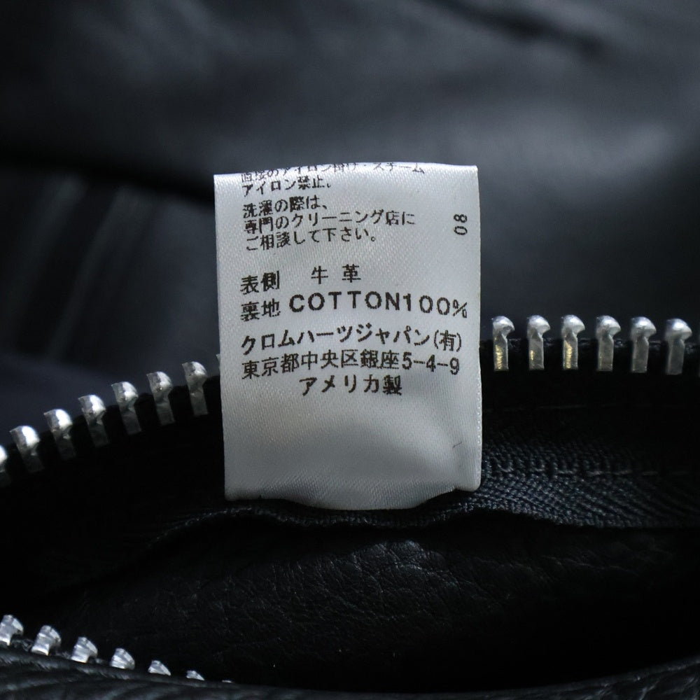 CHROME HEARTS(クロムハーツ) HUNTING JACKET クロウボタン ハンティング レザージャケット ブラック